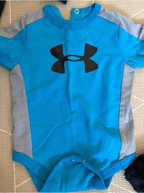 Under Armour Turquoise & Gray Baby One-Piece Bodysuit